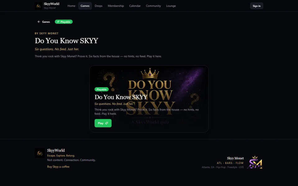 Do You Know SKYY on its public browser entry screen