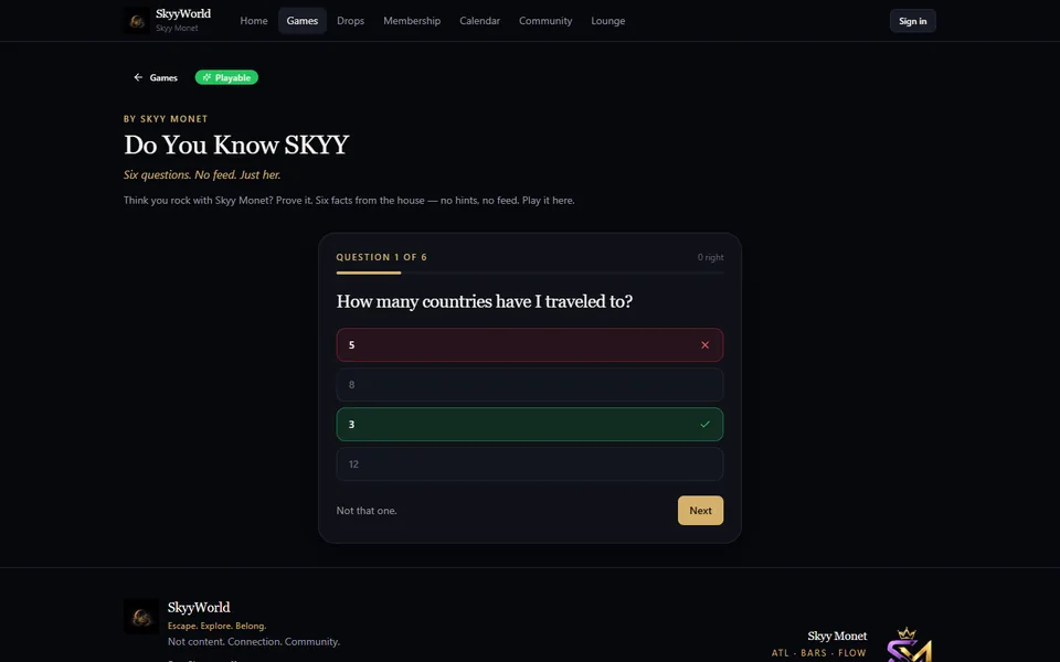Do You Know SKYY native answer feedback