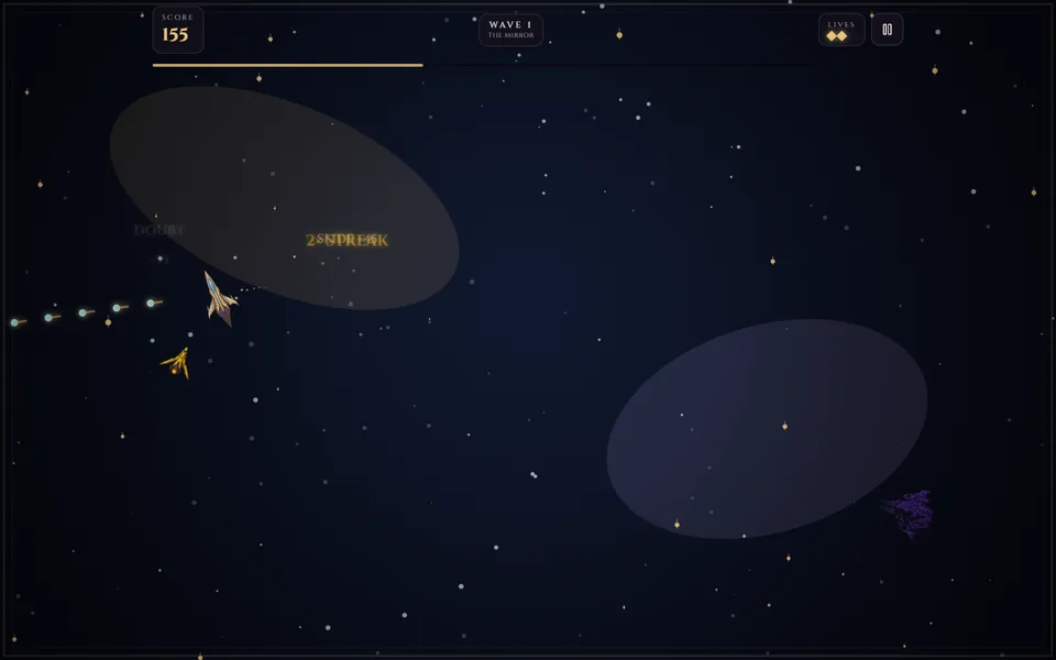 SKYYWRITER ship and enemies during native combat