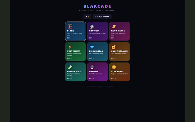 BlakCade game screen