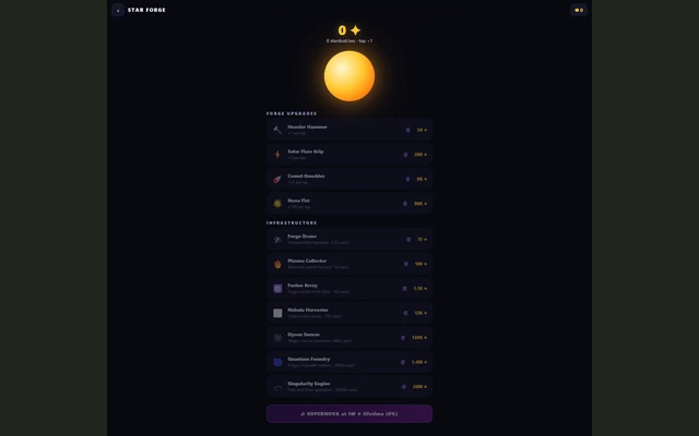 Star Forge game screen